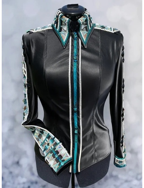 Stunning Black Crystal Show Shirt