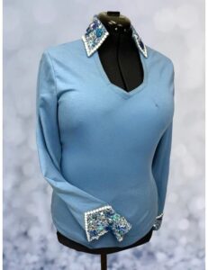 Elegant Stunning Powder Blue Show Shirt