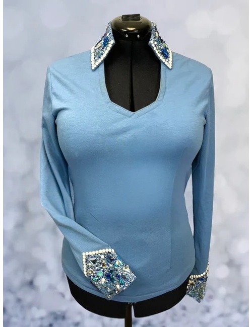 Elegant Stunning Powder Blue Show Shirt