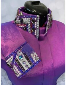 Stunning Purple Silk Western Show Shirt