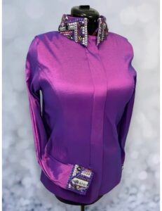 Stunning Purple Silk Western Show Shirt