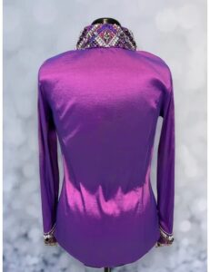 Stunning Purple Silk Western Show Shirt