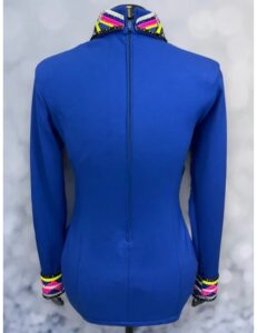 Dazzling Blue Show Shirt Neon Crystal Accents