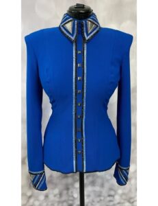 Royal Blue Crystal Embellished Western Show Shirt