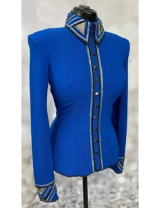 Royal Blue Crystal Embellished Western Show Shirt
