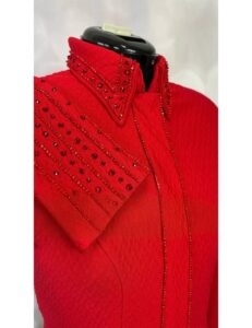 Crimson Red Quilted Western Show Shirt