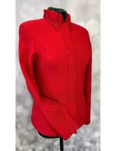 Crimson Red Quilted Western Show Shirt