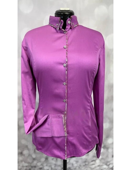 Orchid Purple Crystal Lined Western Show Shirt