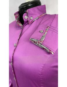 Orchid Purple Crystal Lined Western Show Shirt