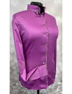 Luxurious Orchid Purple Crystal Lined Western Show Shirt