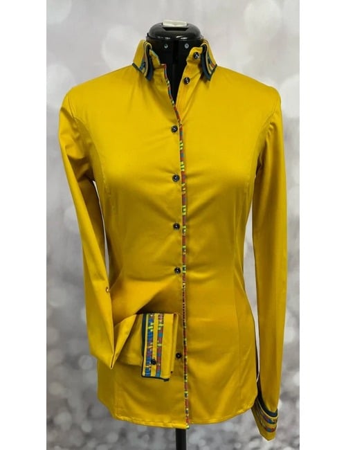 Radiant Yellow Performance Western Show Shirt