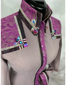 Regal Lace & Crystal Show Shirt