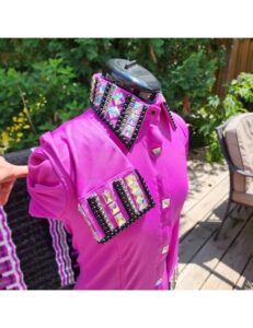 Extraordinary Embellished Fuchsia Western Show Shirt