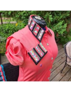 Captivating Embroidered Western Show Shirt & Blanket Set