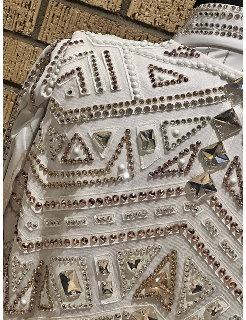 Majestic White Crystal Western Show Vest