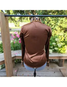 Chocolate Luxe Crystal Western Show Shirt