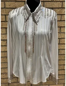 Majestic White Crystal Western Show Vest