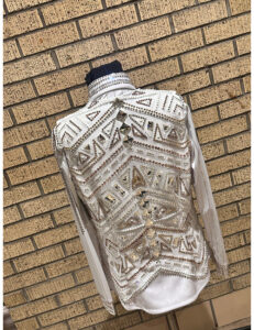 Majestic White Crystal Western Show Vest