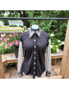 Captivating Classic Black Western Show Shirt