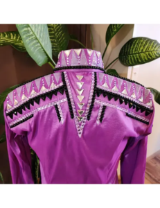 Dazzling Amethyst Western Show Shirt & Saddle Blanket Set
