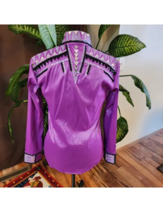 Dazzling Amethyst Western Show Shirt & Saddle Blanket Set