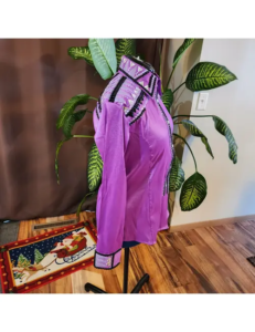 Dazzling Amethyst Western Show Shirt & Saddle Blanket Set