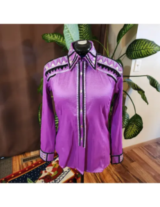 Dazzling Amethyst Western Show Shirt & Saddle Blanket Set