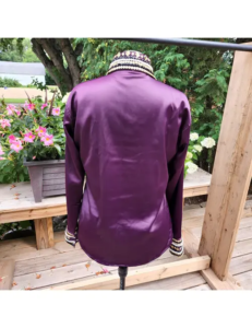 Dazzling Royal Purple Crystal Western Show Shirt With Blanket