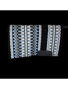 Dazzling Sky Blue Western Show Shirt with Blanket Set