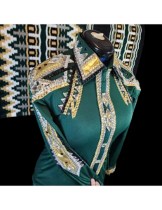 Exclusive Emerald Royalty Green Show Shirt With Luxe Blanket Set