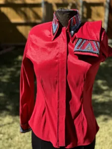 Crystal-Embellished Show Vest & Shirt Combo | Luxury Western Performance Wear