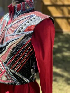 Crystal-Embellished Show Vest & Shirt Combo | Luxury Western Performance Wear