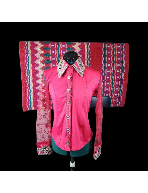 Dazzling Pink Paradise Show Shirt & Aztec Blanket