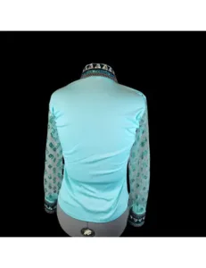 Crystal Elegance Mint Turquoise Show Shirt