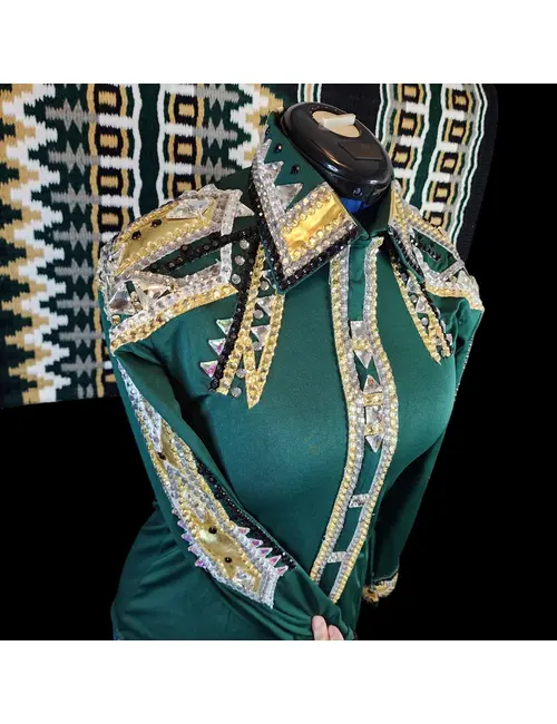 Radiant Crystal-Embroidered Western Shirt