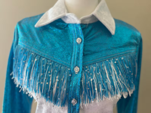 Dazzling Turquoise Crystal Western Performance Shirt