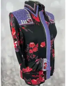 Floral Elegance Crystal Show Shirt