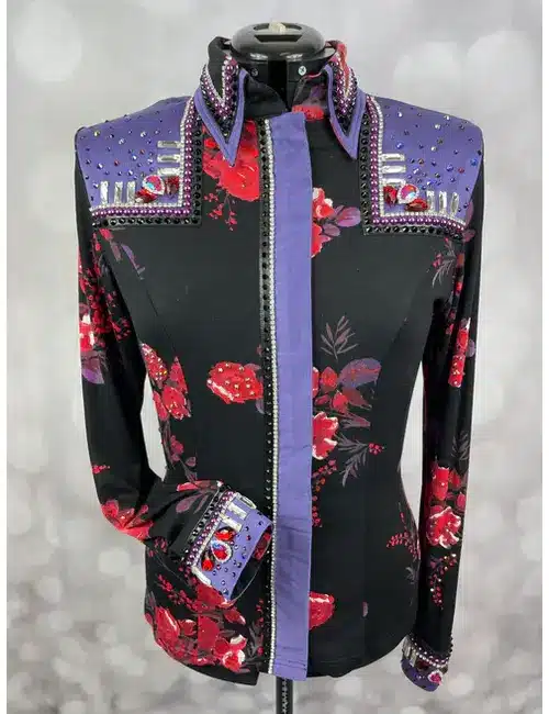 Floral Elegance Crystal Show Shirt