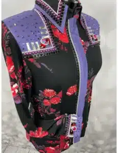 Floral Elegance Crystal Show Shirt