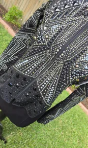 Black Diamond Dazzle Crystal Show Jacket | Luxury Western Performance Wear