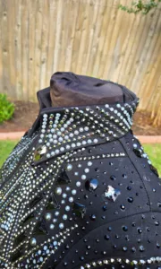 Black Diamond Dazzle Crystal Show Jacket | Luxury Western Performance Wear